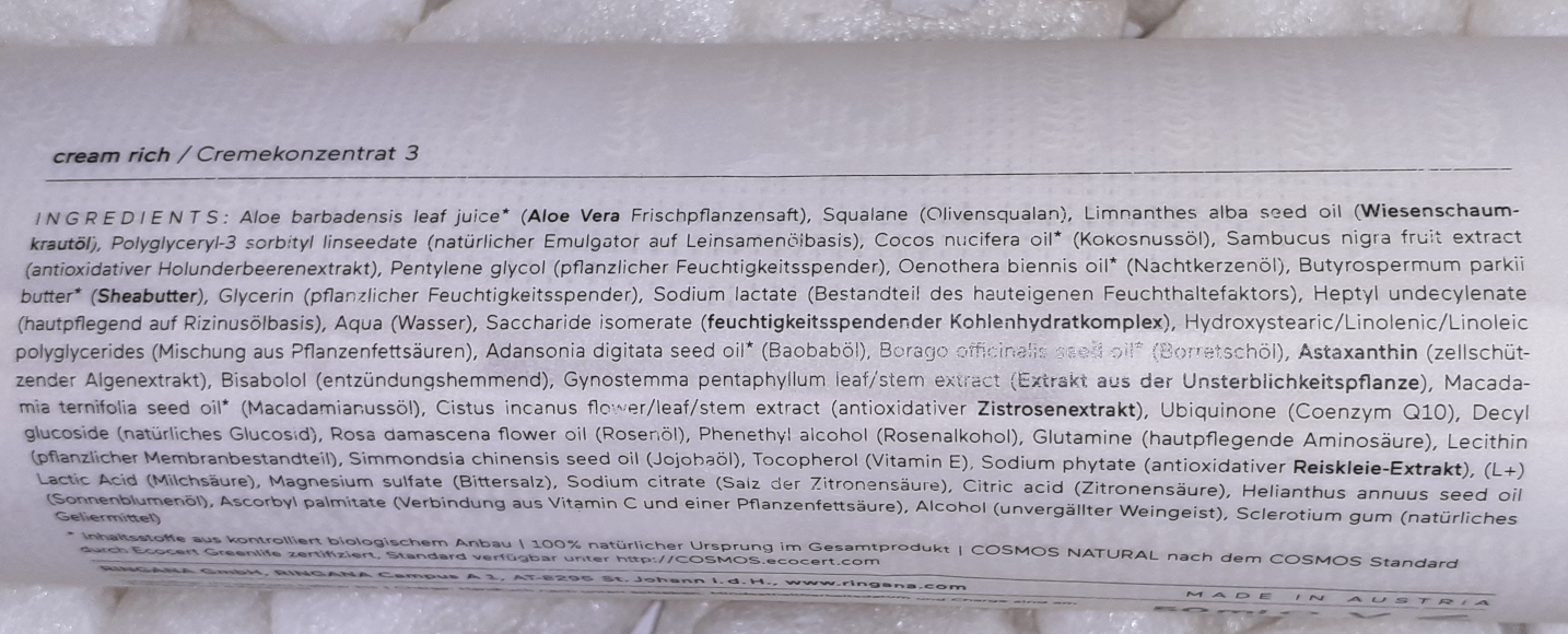 RINGANA-FRESH-cream-rich-Zutaten